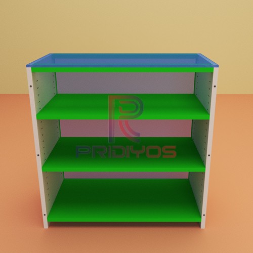 Cloth Counter with Glass Display - Pridiyos